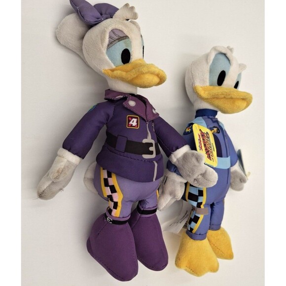 Just Play Angry Disney Donald & Daisy Duck Plush Roadster Racers 9 inch - Picture 4 of 7
